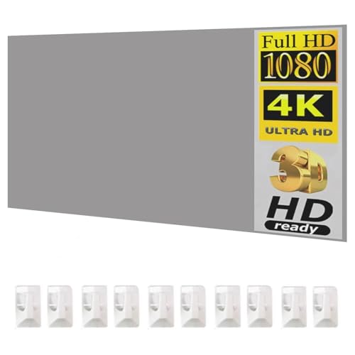 60 Zoll 16:9/4:3 4K Tragbarer Projektorbildschirm Heller reflektierender Stoff Anti-Licht-Projektionsvorhang Home Outdoor Office Hakentyp/einfacher Typ for Home, Backyard, Theatre, Nights(Hook type ho 60 Zoll 16:9/4:3 4K Tragbarer Projektorbildschirm Heller reflektierender Stoff Anti-Licht-Projektionsvorhang Home Outdoor Office Hakentyp/einfacher Typ for Home, Backyard, Theatre, Nights(Hook type ho von QASVOU