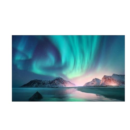 Reflektierender Projektorbildschirm mit hoher Helligkeit, 60-130 Zoll, 16:9, Stofftuch-Projektionsbildschirm for Heim-Beamer for Home, Backyard, Theatre, Nights(92inch) von QASVOU