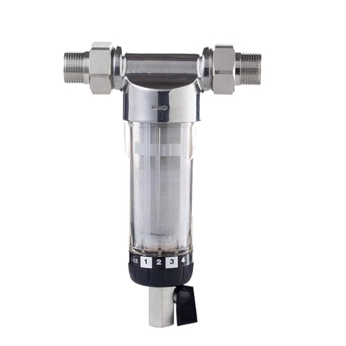 Vorfilter mit Edelstahlkopf, Rotationsniederschlag for das ganze Haus, zentrales Vorfilter-Reinigungssystem for Wasserfilter Einfache Installation(1 inch -0.5 inch) von QASVOU