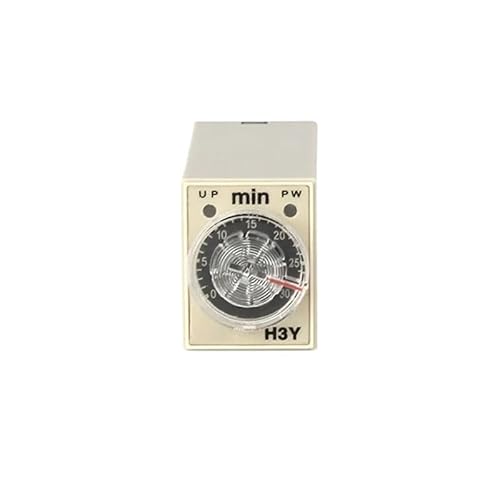 1 satz H3Y-2 AC380V Zeitrelais Verzögerung Timer 5/10/30/60 Minute/Sekunden Mit Basis Sockel 8PINS spannung relais Drehknopf(0-60M) von QAVLXIE