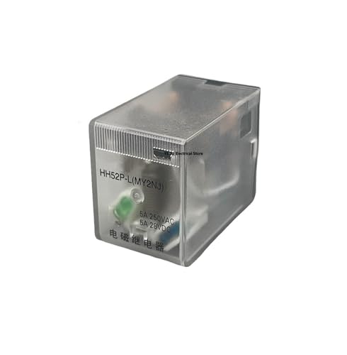 10PCS Miniaturspule Allgemeinelektromagnetischer Zwischenrelaisschalter mit Sockel LED AC(AC,220V) von QAVLXIE