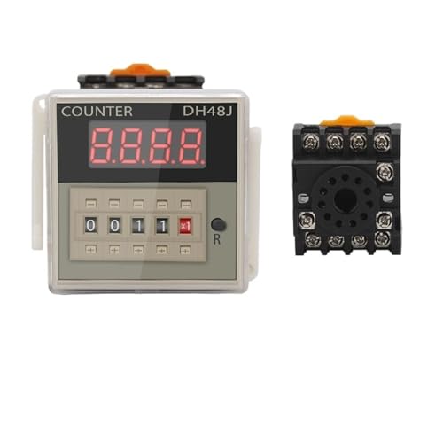 24V 220V 380V Digitalanzeige Zähler DH48J-8 8A 11A Stromausfallspeicher 8-Pin 11-Pin Relais Sensorzähler(DH48J-11A-AC 380V) von QAVLXIE