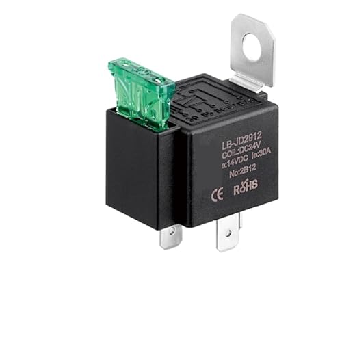 80A Kfz-Relais 12V24V Integriertes 4/5 Fuß wasserdichtes, öldichtes und staubdichtes Auto-Motorrad-Universalrelais(2912 4p 24v-30A B) von QAVLXIE