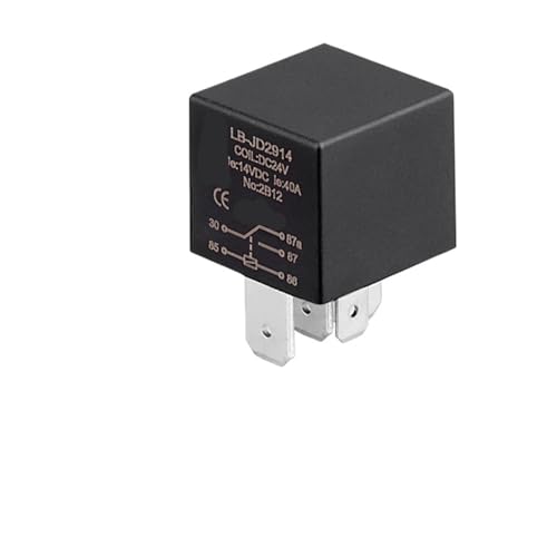 Autorelais 12V24V Hochstrom 4 Fuß 5 Fuß 80A Auto mit Steckrelais(2914 (5p 24V-40A)) von QAVLXIE