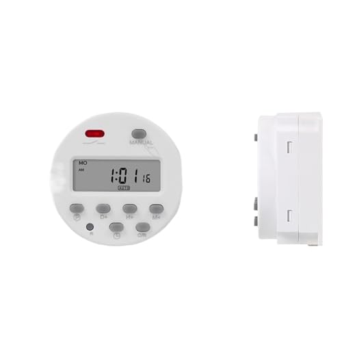 CN101A 220V 230V 240V Digital Power Timer 7 Tage wöchentlich programmierbarer Zeitrelais-Programmierer Eingebauter wiederaufladbarer Akku(220V) von QAVLXIE