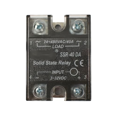 DC-Steuerung AC SSR Halbleiterrelais 220 V Modul 24–480 VAC Last 3–32 VDC Eingang 10 A 25 A 40 A 50 A 60 A 80 A 100 A 120 A(SSR-40DA (40A)) von QAVLXIE