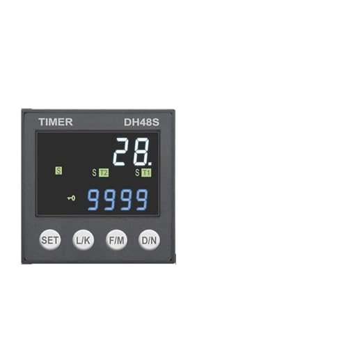 DH48S DC/AC24V AC220V Präzisionsprogrammierbares Verzögerungsrelais 0,01S-99990H mit Sockelsockel Zeitrelais der Serie DH48S(YH-5T2-12V ACDC) von QAVLXIE