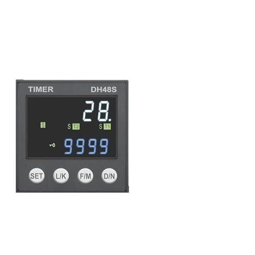 DH48S DC/AC24V AC220V Präzisionsprogrammierbares Verzögerungsrelais 0,01S-99990H mit Sockelsockel Zeitrelais der Serie DH48S(YH-5TH - 12V ACDC) von QAVLXIE