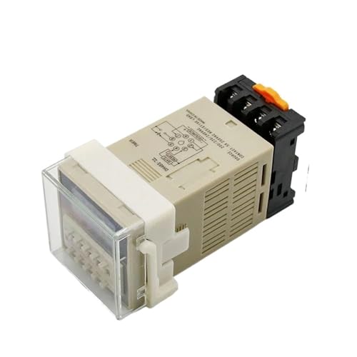 Digitaler LED-programmierbarer Timer-Relaisschalter DH48S-2Z 0,01S-99H99M mit Sockel AC/DC 12V 24V 36V 110V 220V 380V Verzögerungstimer(AC 380) von QAVLXIE