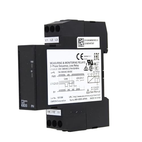Dreiphasiges Spannungs- und Phasenfolge-Phasenausfallrelais K8DS-PH1 K8DS-PM2 K8AK-PM2 PA2 001 PH1(K8DS-PH1-001) von QAVLXIE