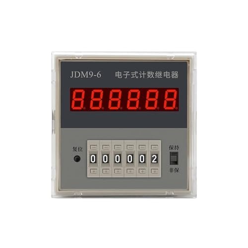 JDM9-4 JDM9-6 4/6-stellige digitale Zähler Relais Akkumulation Stromausfall Speicher Reset PNP Sensor DC24V AC220V AC380V(JDM9-6 AC380V) von QAVLXIE