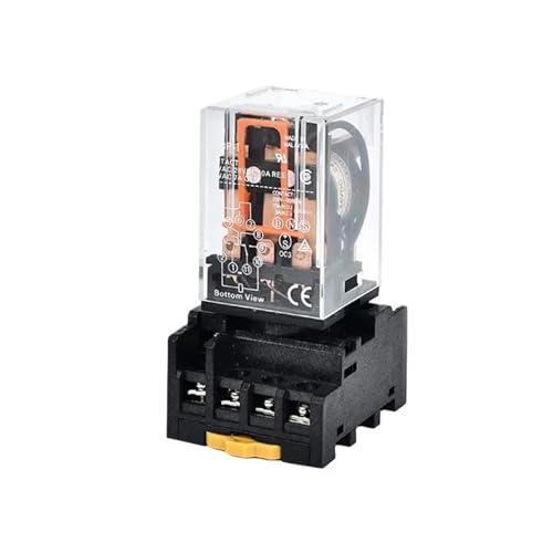 MK2P-I MK3P-I Zwischenrelais Kupferspule Silberkontakt General Micro Mini Elektromagnetisches Relais Kleines Relais AC220V/DC24V(10 PCS,3P-IDC24V With Base) von QAVLXIE