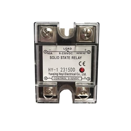 SSR-10DD 15A 25A 40A 50A 60A 75V 80A 90V 100A Einphasig tatsächlich 3-32V ZU 6/24V-230V Kunststoff Abdeckung Solid State Relais(SSR-15DD) von QAVLXIE