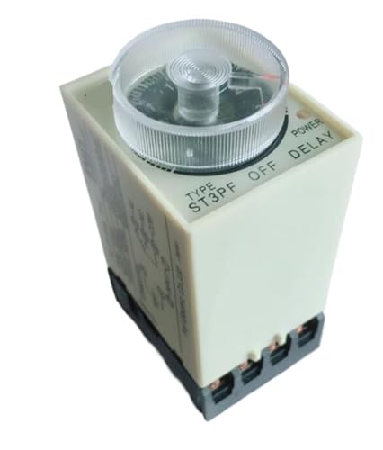 ST3PF2 ST3PF-2 Zeitrelais DC12V DC24V AC36V AC110V AC220V AC380V Ausschaltverzögerungsrelais + Sockel 2NO 2NC 8Pin 1S/5S/10S/30S/60S/3M(3 meter,220V) von QAVLXIE