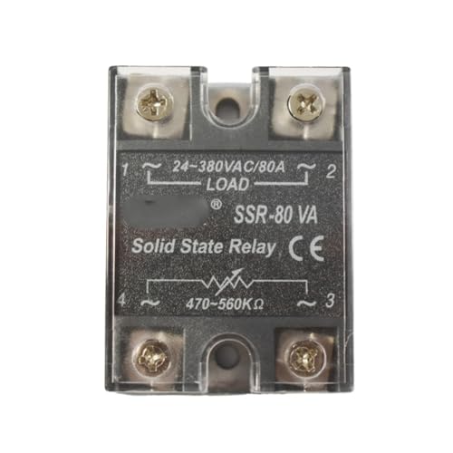 Widerstandssteuerspannungsregler 380 V AC-Last Hochstrom-Halbleiterrelais 220 V 10 A 25 A 40 A 80 A 100 A 120 A(SSR-80VA (80A)) von QAVLXIE