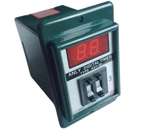 Ziffern programmierbares Timer-Verzögerungsrelais ASY-2D Verzögerungs-Timer-Zeitrelais 8PIN DC12V DC24V AC110V AC220V AC380V(9.9S,110V) von QAVLXIE