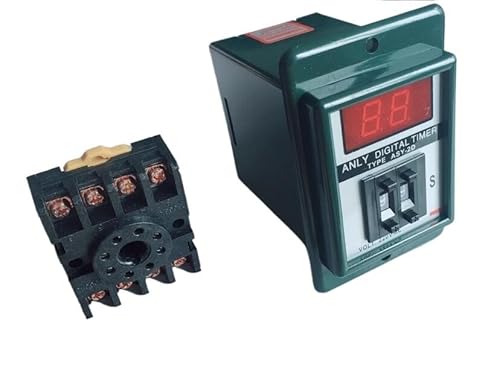 Ziffern programmierbares Timer-Verzögerungsrelais ASY-2D Verzögerungs-Timer-Zeitrelais 8PIN mit Sockel DC12V DC24V AC110V AC220V AC380V(9.9S,12V) von QAVLXIE