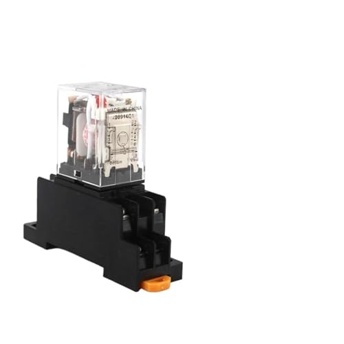 Zwischenrelais HH62P LY2NJ 10A Micro kleines elektromagnetisches Relais AC/DC12V24V AC110V 220V 380V mit 8-poligem Sockel PTF08A(With socket,AC 12V) von QAVLXIE