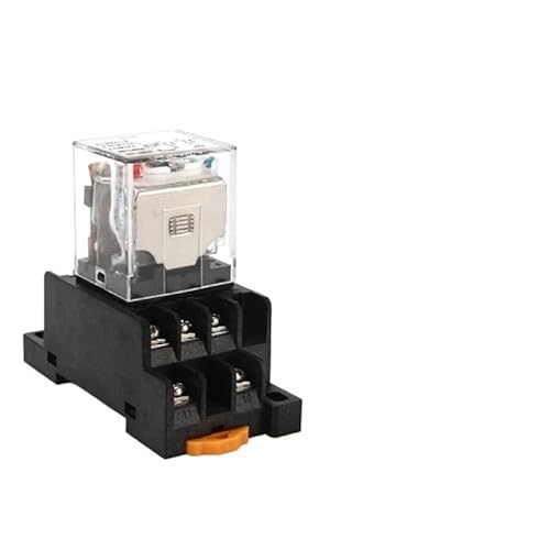 Zwischenrelais HH63P LY3NJ 10A Micro kleines elektromagnetisches Relais ACDC12V24V AC110V 220V 380V mit 11 Pins Sockelsockel PTF11A(AC 220V) von QAVLXIE
