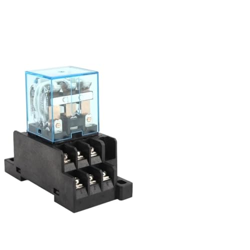 Zwischenrelais HH63P LY3NJ 10A Micro kleines elektromagnetisches Relais ACDC12V24V AC110V 220V 380V mit 11 Pins Sockelsockel PTF11A(With socket,AC 110V) von QAVLXIE