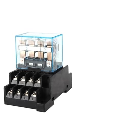 Zwischenrelais HH64P LY4NJ 10A Micro kleines elektromagnetisches Relais ACDC12V24V AC110V 220V 380V mit 14 Pins Sockelsockel PTF14A(No socket,AC 220V) von QAVLXIE