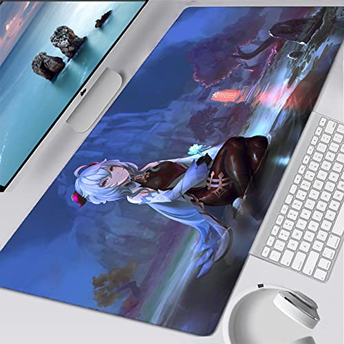 XXL Mousepad Anime Girl 1200x600x3mm Extended Gaming Mauspad- 300mm Dickes glattes extra großes Mousepad Anti-Rutsch ​- rutschfest mauspad XXL Süß schön Anime Mädchen von QApoerONOne