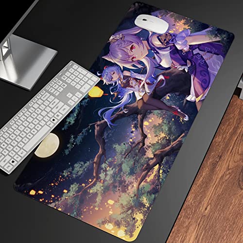 XXL Mousepad Anime Girl 700x300x3mm Extended Gaming Mauspad- 300mm Dickes glattes extra großes Mousepad Anti-Rutsch ​- rutschfest mauspad XXL Süß schön Anime Mädchen von QApoerONOne