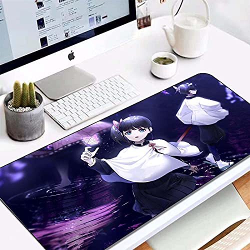mauspad Gaming Anime 1200x600mm - XXL Tischunterlage Large Size - verbessert Präzision und Geschwindigkeit - Genähten Kanten Süß schön Anime Mädchen von QApoerONOne