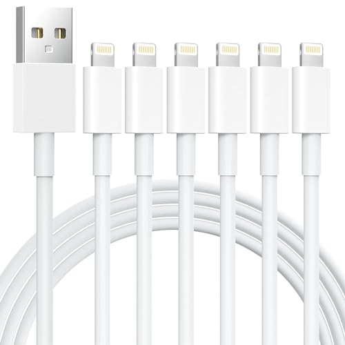 iPhone Ladekabel, Lightning Kabel, [Apple MFi Certified] 6er Pack 1/1/2/2/2/3M iPhone 14 Original Kabel für iPhone 13/12/11/11 Pro/XS Max/XR/X/8/7P/6s/6/5S/5/SE, iPad Air und Mehr von QCFDDG