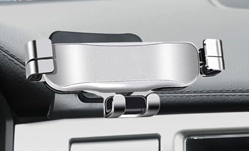 QCHIAN Handyhalterung Auto für Jaguar XF 2008-2020, Kfz Handyhalterung Auto Lüftung Halter, 360° Drehbar Handy Halterung, Stabil Smartphone Halterung Auto Zubehör,A Silver 2008~2015 von QCHIAN