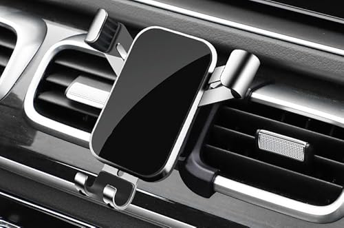 QCHIAN Handyhalterung Auto für Mercedes Benz GLS 2020 2021 2022 2023, Kfz Handyhalterung Auto Lüftung Halter, 360° Drehbar Handy Halterung, Stabil Smartphone Halterung Auto Zubehör,B Silver von QCHIAN