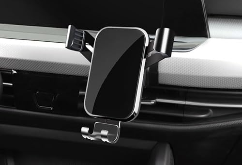 QCHIAN Handyhalterung Auto für Volkswagen Golf 8 2020 2021 2022 2023, Kfz Handyhalterung Auto Lüftung Halter, 360° Drehbar Handy Halterung, Stabil Smartphone Halterung Auto Zubehör,A Black von QCHIAN