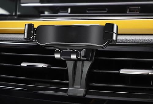 QCHIAN Handyhalterung Auto für Volkswagen Polo 2011-2023, Kfz Handyhalterung Auto Lüftung Halter, 360° Drehbar Handy Halterung, Stabil Smartphone Halterung Auto Zubehör,B Black 2019~2023 von QCHIAN