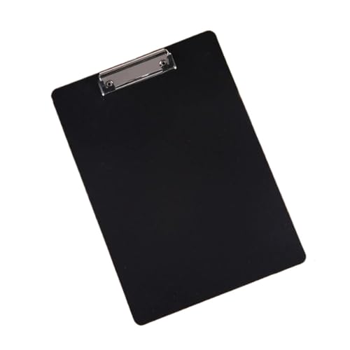 Niedliche Klemmbretter Board Clips, 3 Stück A4-Schreibmappe mit Low-Profile-Clip, Dokumentenmappe, A4-Papier-Organizer, Schreibtafel, durchscheinend, for Unternehmen(Black) von QCKNKMGG