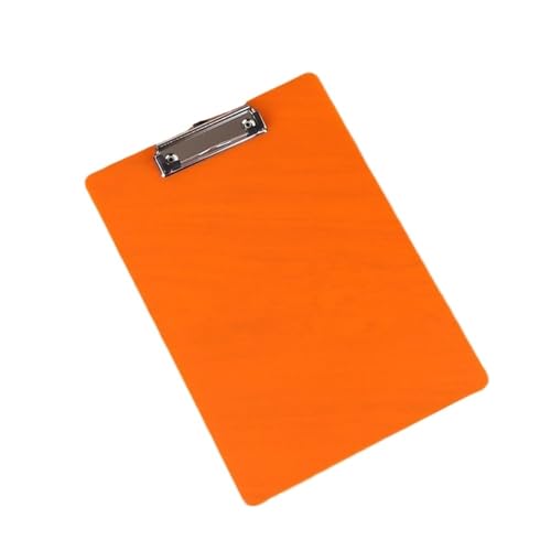 Niedliche Klemmbretter Board Clips, 3 Stück A4-Schreibmappe mit Low-Profile-Clip, Dokumentenmappe, A4-Papier-Organizer, Schreibtafel, durchscheinend, for Unternehmen(Orange) von QCKNKMGG