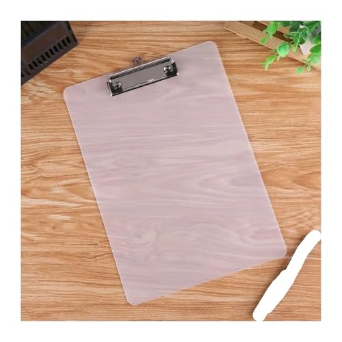 Niedliche Klemmbretter Board Clips, 3 Stück A4-Schreibmappe mit Low-Profile-Clip, Dokumentenmappe, A4-Papier-Organizer, Schreibtafel, durchscheinend, for Unternehmen(Transparent) von QCKNKMGG