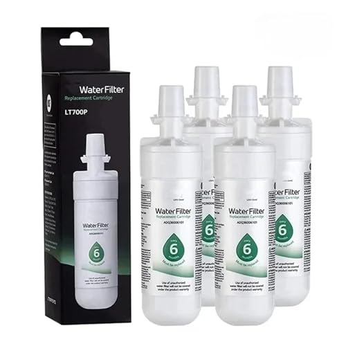 Ersetzen Sie Den Wasserfilter Des Kühlschranks, Kompatibel Mit LG, LT700P, Kompatibel Mit ADQ36006102, LFX31945ST, LFXC24726, LFX31925ST, LFXS24623, LFX30766S(4pcs) von QCKRTAU