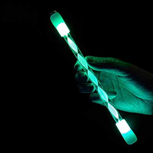 QCSTORE Illuminated Spinning Pen, Drehen Pen 7 Farben LED Rolling Finger Rotationsstift Drehen Stift Beleuchteter Anti-Rutsch Dekompression Schlagstift LED Walzfinger Rotierend Kugelschreiber von Guoml