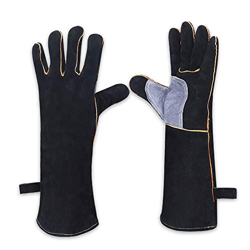 QCWN Schweißhandschuhe, sehr widerstandsfähig, hitzebeständig, feuerfest, mit Kevlar-Nähten, Arbeitshandschuhe für Kamin, Herd, Ofen, Grill, Schweißen, Topflappen, Gartengeräte QCWN Schweißhandschuhe, sehr widerstandsfähig, hitzebeständig, feuerfest, mit Kevlar-Nähten, Arbeitshandschuhe für Kamin, Herd, Ofen, Grill, Schweißen, Topflappen, Gartengeräte von QCWN