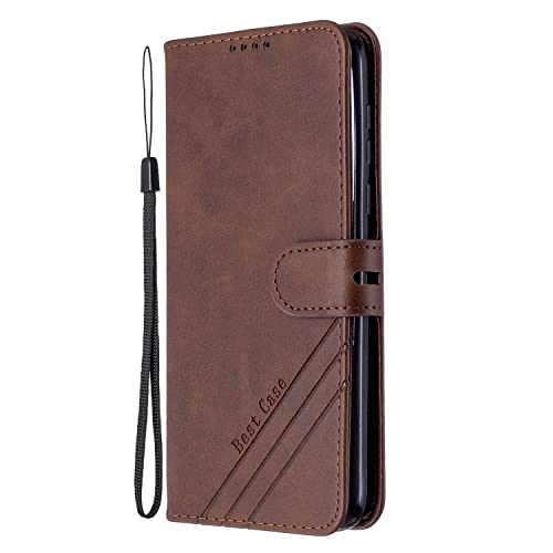 Flip Case Cover Kompatibel mit Motorola Moto G8 Plus Wallet Case, PU Leder Handyhülle Magnetische Flip Folio Lederhülle Kartenhalter [Stoßfeste TPU Innenschale] Schutzhülle Handyhülle Cove von QDCFY