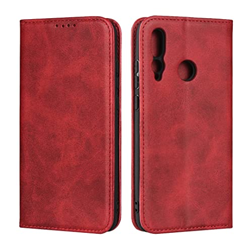 Flip Case Cover Leder Wallet Case für Huawei P Smart 2019/Enjoy 9s, Premium Vegane Lederhülle [Stoßfeste TPU Innenschale] Schlanke Stoßfeste Schutzhülle Handyhülle Kompatibel mit Huawei P Smart 2019 von QDCFY