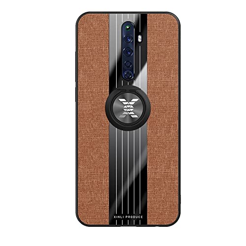 Flip Case Cover kompatibel mit OPPO Reno 2Z/Reno 2F Hülle, mit magnetischer 360°-Ständerhülle, Multifunktions-Schutzhülle, Stoff, Textil, stoßfest, TPU, Schutzhülle, Handyhülle (Farbe: Br Flip Case Cover kompatibel mit OPPO Reno 2Z/Reno 2F Hülle, mit magnetischer 360°-Ständerhülle, Multifunktions-Schutzhülle, Stoff, Textil, stoßfest, TPU, Schutzhülle, Handyhülle (Farbe: Br von QDCFY