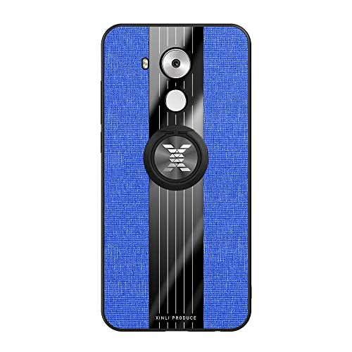 Klapphülle kompatibel mit Huawei Mate 8 Hülle, mit magnetischem 360°-Ständer, Multifunktions-Schutzhülle, Stoff, stoßfest, TPU, Schutzhülle, Handyhülle, Abdeckung (Farbe: Blau) von QDCFY