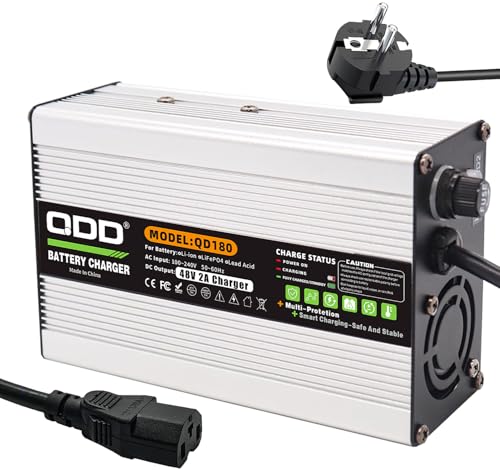 48 V 2 A Blei-Säure-Batterieladegerät 55,2 V Blei-Säure-Ladegerät für 48 V Blei-Säure-AGM-Gel-VRLA-OPZV-Batterie von QDD