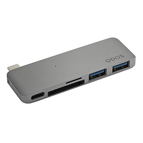 QDOS PowerLink Mini USB-C 5-in-1-Hub - Grau Sideral von QDOS