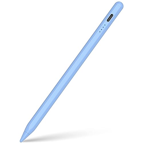 Stift für iPad, 4-30 Mins schnelles Aufladen Stift mit Palm Rejection und Neigung. Pencil für iPad ist ideal für Schüler, Stylus Pen Arbeit für iPad 10-6, Mini 6/5, Air 5/4/3, Pro 11''/12,9'' (Blau) von QDSYLQ