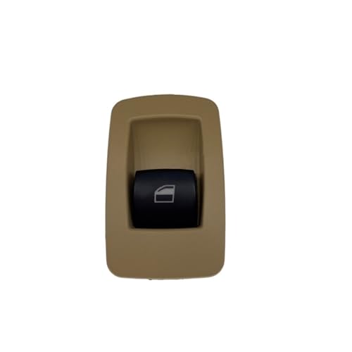 Für E60 E61 520i 523i 525i 530i 545i M5 OE61316951956 Auto Beifahrerseite Fensterheberschalter Beige Schwarz Heberknopf Autofenster Knopfschalter(Beige) von QDouiMOO