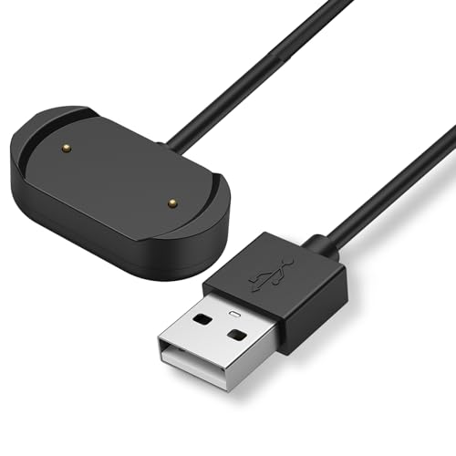 QEINZOY Ladegerät für Amazfit GTR 4 / GTR 3 / GTR 3 Pro, GTS 3 / GTS 4, T-REX 2 (Not for T-REX), Ersatzkabel, USB-Ladekabel, 100 cm von QEINZOY