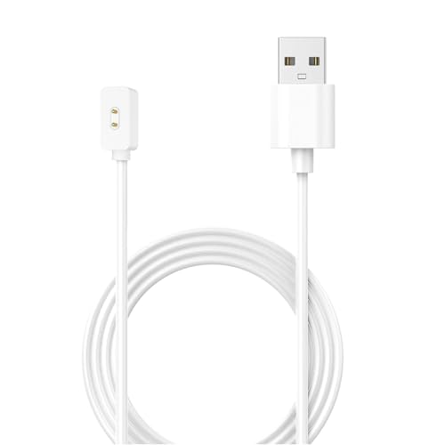 QEINZOY Ladegerät für Xiaomi Redmi Watch 5 Active/Redmi Watch 5 Lite/Xiaomi Smart Band 9, USB-Ladegerät mit Ladekabel für Redmi 5 Active/Mi Band 9 Uhr, 100 cm, Weiß von QEINZOY