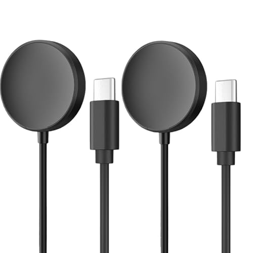 USB C Charger Compatible with Samsung Galaxy Watch 7/6/6 Classic/5/5 Pro/Ultra/FE, Galaxy Watch 4/4 Classic/3/Active 2/Active Wireless USB C Charger Fast Charging Dock [2-Pack, 3.3ft] von QEINZOY